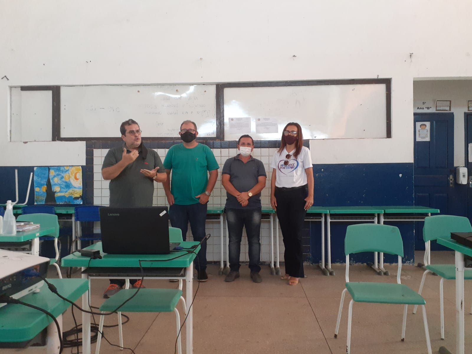 Esquerda para direita: Bil (Subsecretário), Manoel (Presidente), Odilon (Diretor) e Margareth (Secretária)